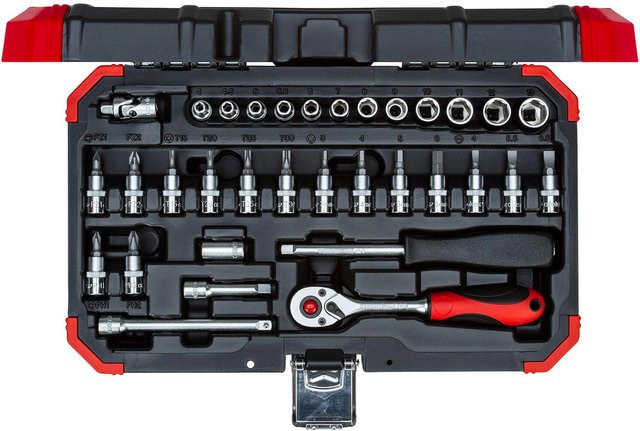 Gedore red Steckschlüsselsatz 1/4 Zoll, 33-teilig, rot/schwarz, aus Chrom-Vanadium und Edelstahl - Bild 2