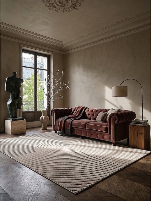 Kadima Design Teppich aus Polyester in Beige, B x T: 140 x 200 cm - Bild 1