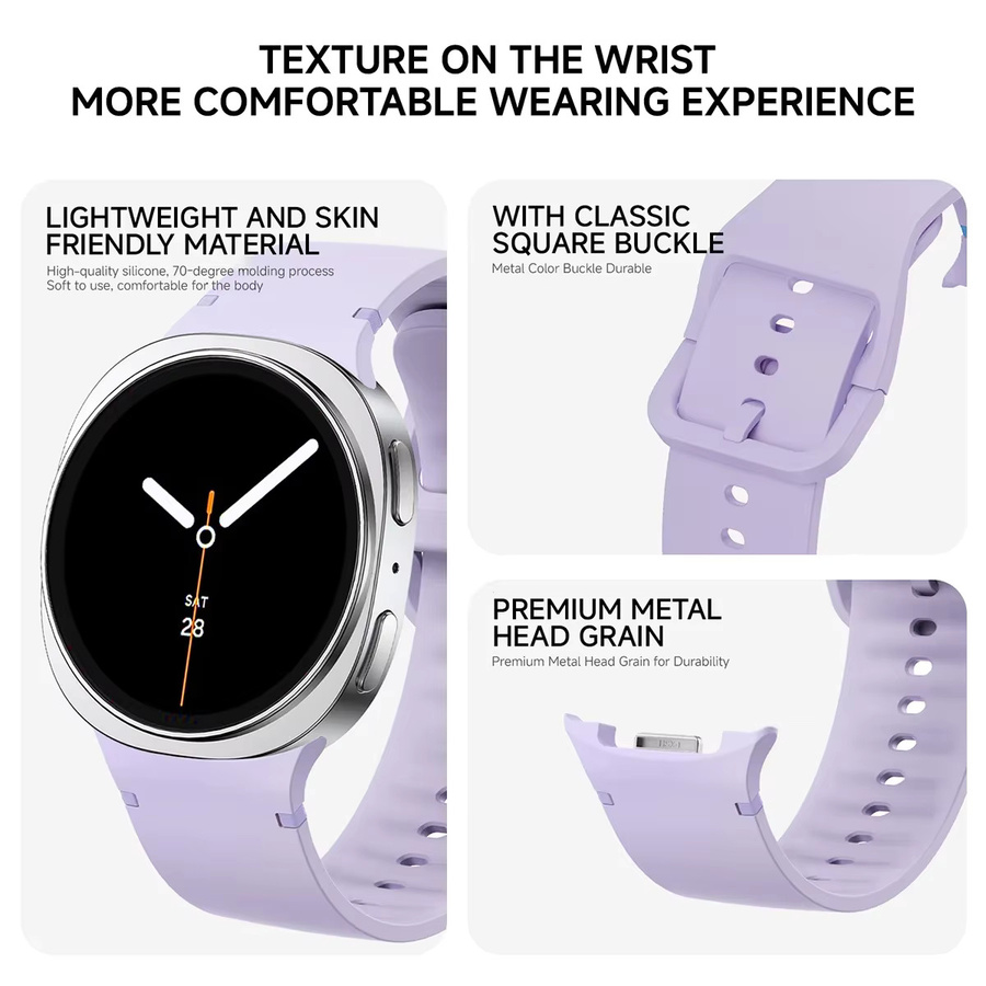 OAKCHARM Uhrenarmband Silikon, Samsung Galaxy Watch 8, Unisex - Bild 3