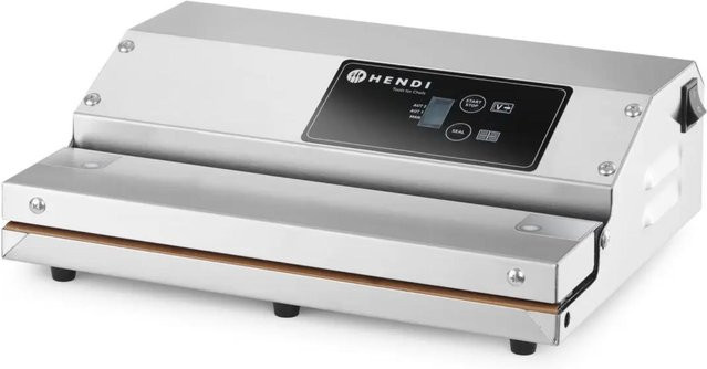 Hendi Kitchen Line Edelstahl Streifen-Vakuumierer in Silber mit Timer, 33 cm Breite, 380 W - Bild 1