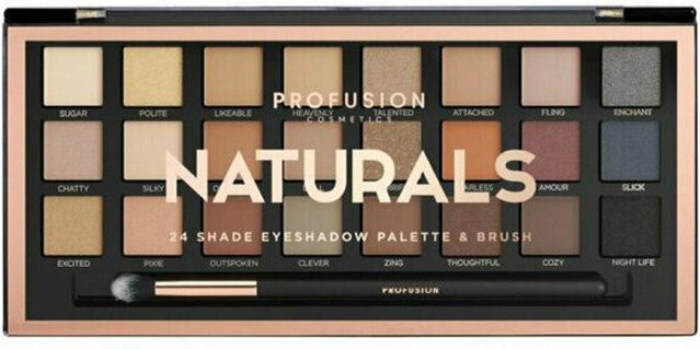 Profusion Naturals Lidschatten-Palette, 24 Farben, Puder - Bild 1