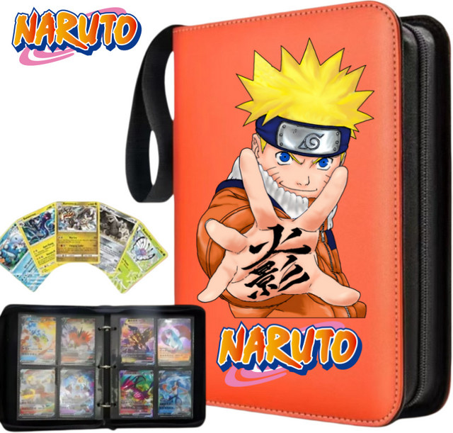 Bandai Naruto Sammelkartenalbum, 400 Stück, 4 Fächer, mit Reißverschluss - Bild 1