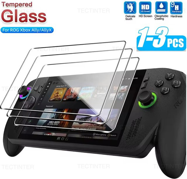 HD-Schutzfolie aus gehärtetem Glas für Asus ROG Ally und ROG Ally X, transparent, kratzfester Displayschutz - Bild 1