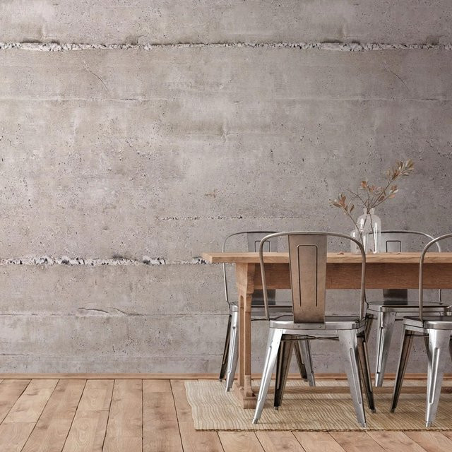 PROFHOME Fototapete Betonoptik in Grau, Beige und Weiß, Mural im Industrial Design, B: 159 cm, H: 280 cm - Bild 1