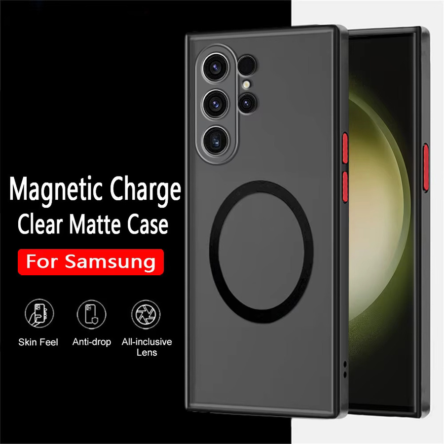 MagSafe Stoßfeste Schutzhülle für Samsung Galaxy S23 S25 Ultra S24 S22 S21 Plus S20 S21 FE in Schwarz - Bild 4