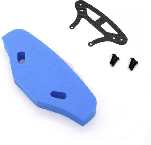 TAMIYA TT02 Carbon Fiber Front Bumper Mount Platte, Schaum Schwamm Stoßstange, 1/10 RC Auto - Bild 1