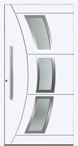 KNOCK Aluminium-Haustür DUBLIN in Weiß mit Glaseinsatz und RC2-Schutz, Höhe: 210,0 cm, Breite: 100,0 cm - Bild 1
