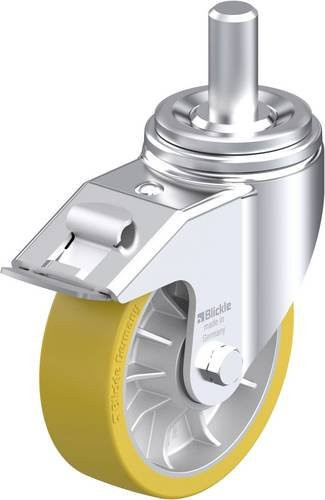 Blickle Stahlblech-Lenkrolle LHZ-ALTH 162K-FI in Silber mit 160 mm Rad-Durchmesser und 900 kg Tragfähigkeit - Bild 1