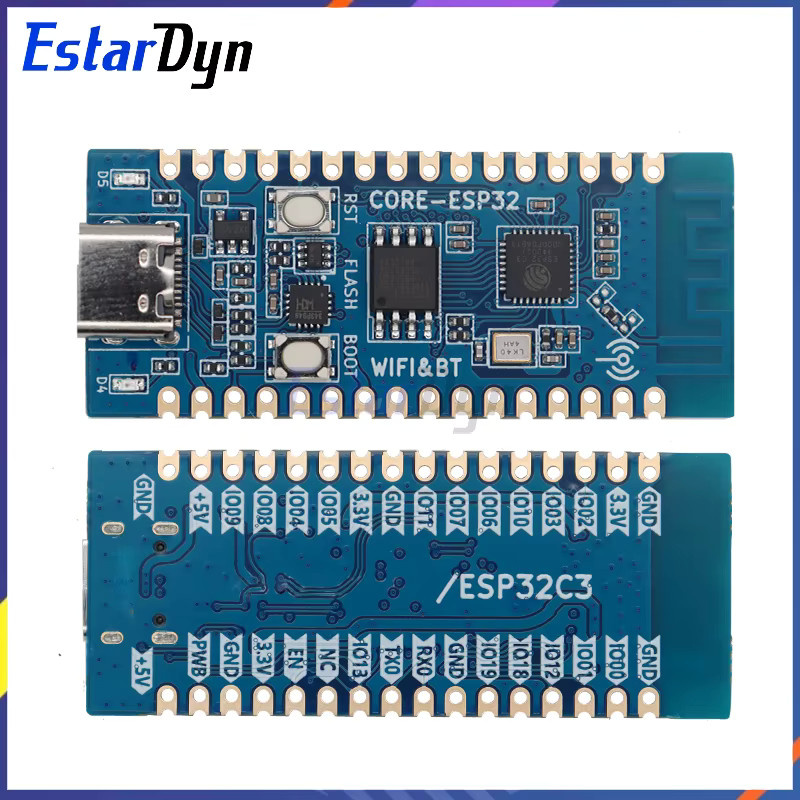 Estardyn ESP32 C3 Entwicklungsboard mit integrierter 2,4G-Antenne, 32-Pin, WiFi und Bluetooth für MicroPython - Bild 2