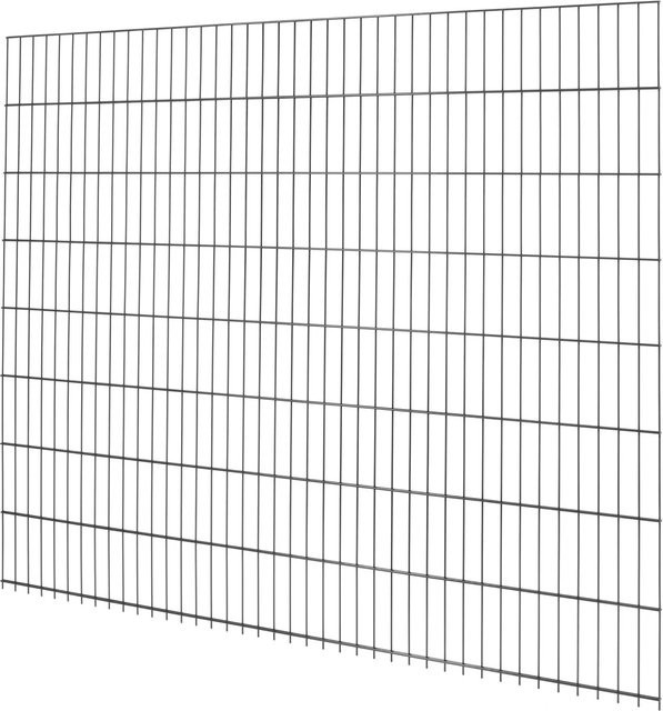 FLORAWORLD Doppelstabmattenzaun aus Metall in Anthrazit, H: 163 cm, B: 201 cm, T: 50 cm - Bild 1