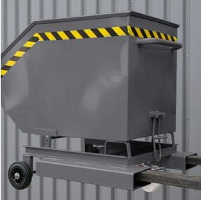 Stier Kastenwagen mit Rollen und Einfahrtaschen, anthrazitgrau, 500 l, 300 kg - Bild 1