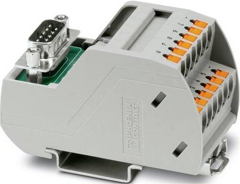 Phoenix Contact Übergabemodul 2904258 VIP-2/PT/D 9SUB/M/LED in Grau - Bild 1