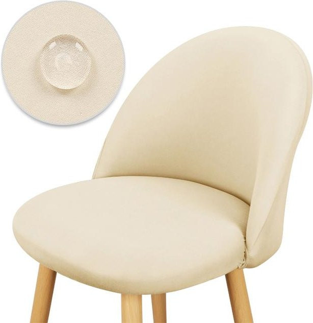 Lellen Entenschnabel-Stuhlbezug aus Polar-Fleece, 6er-Set, elastisch und waschbar, skandinavisches Design für Esszimmerstühle - Bild 1