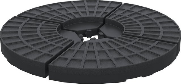 Sonnenschirmgewicht Outsunny aus HDPE in Schwarz mit 52 kg Wasser oder 68 kg Sand für stabilen Halt