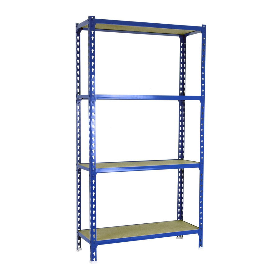 PROREGAL Schwerlastregal Mid Muli mit 4 Fachböden, Blau, H x B x T: 150 x 120 x 50 cm - Bild 2