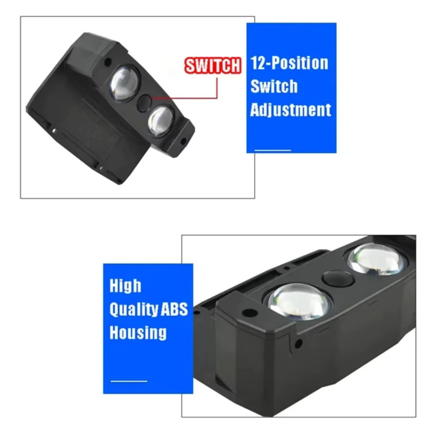 ledcbet Solar-Wandleuchten RGB LED Strahler Set, wasserdichte Außenbeleuchtung in Schwarz für Terrasse und Garten - Bild 4