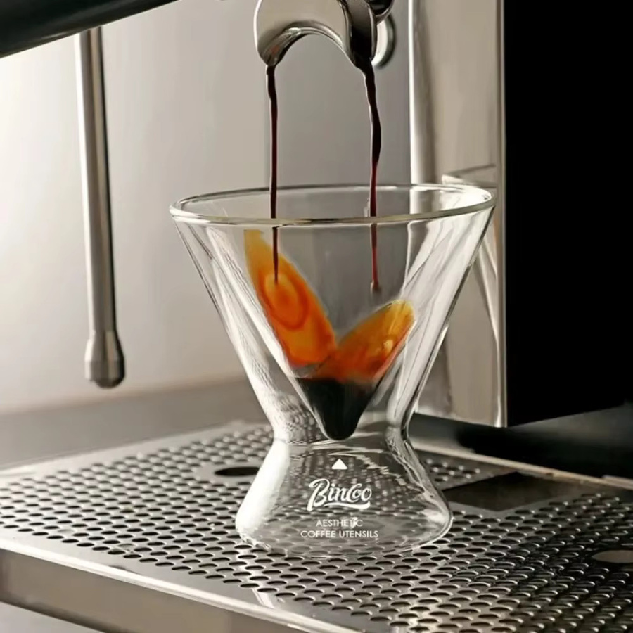 Doppelschichtige Kaffeetasse aus Glas, 180 ml, transparent, hitze- und kältebeständig für Iced Americano, Latte oder Spezialgetränke - Bild 3