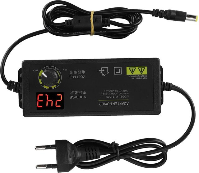 CosyHome Einstellbares Netzteil mit Anti-Interferenz, 60W, 1.5A, Wechselstrom-DC-Adapter, Weiß - Bild 1