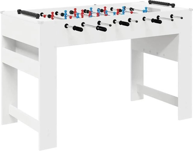 vidaXL Tischfußballtisch in Weiß aus Holzwerkstoff, B/T/H: 125 x 60,5 x 80 cm - Bild 1
