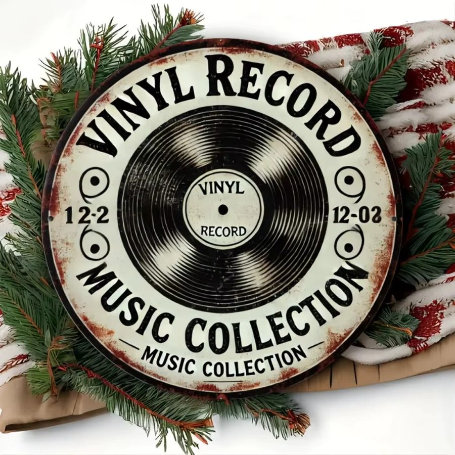 Vintage Metallschild Hello Young mit Schallplatten-Motiv für die Wanddekoration, rund, Durchmesser: 20 cm - Bild 5