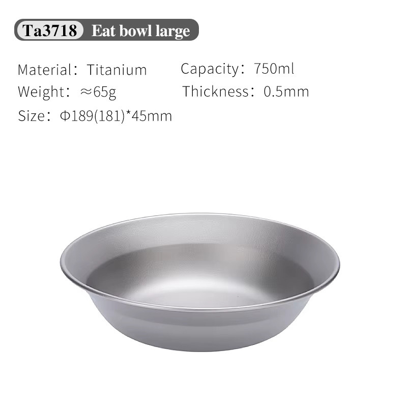 Tiartisan Titan Camping Geschirr Set aus Metall für Outdoor und Wandern, ultraleicht und stapelbar - Bild 6