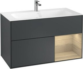 V&B Waschtischunterschrank Finion Wandbeleuchtung in Ocean Matt Lackiert B/H: 99,6 x 59,1 cm - Bild 1