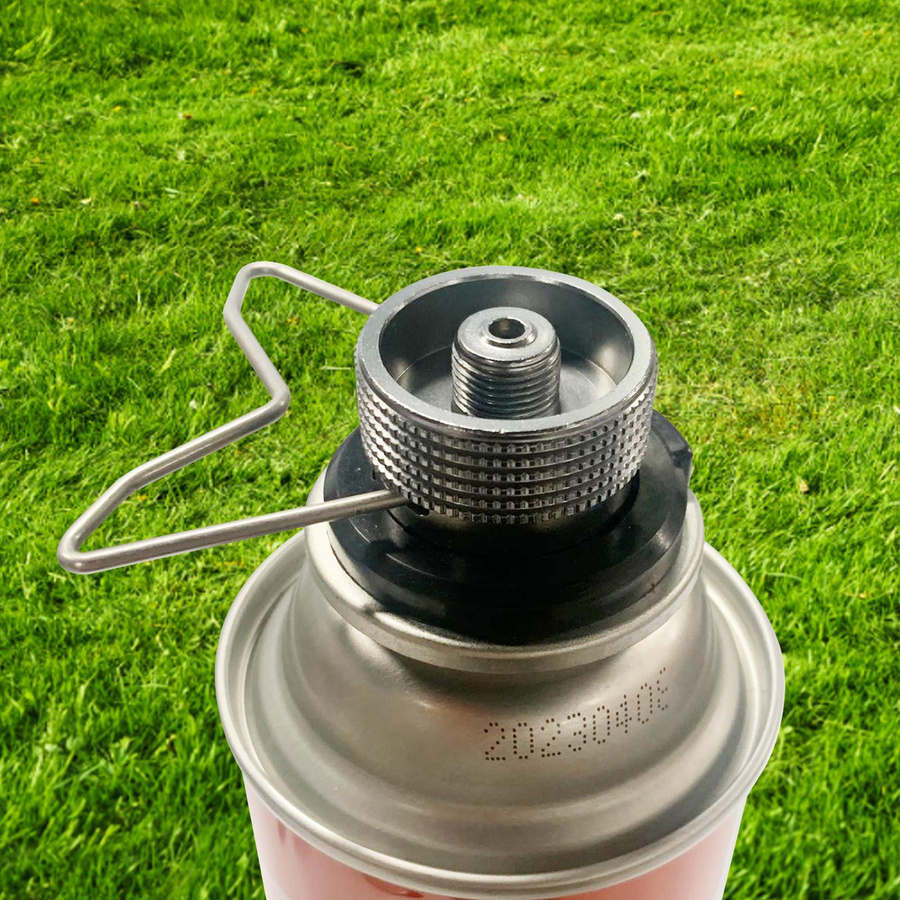TOMTOP JMS Camping-Gasherd-Adapter aus Edelstahl und Aluminiumlegierung in Silber für Butangas - Bild 3