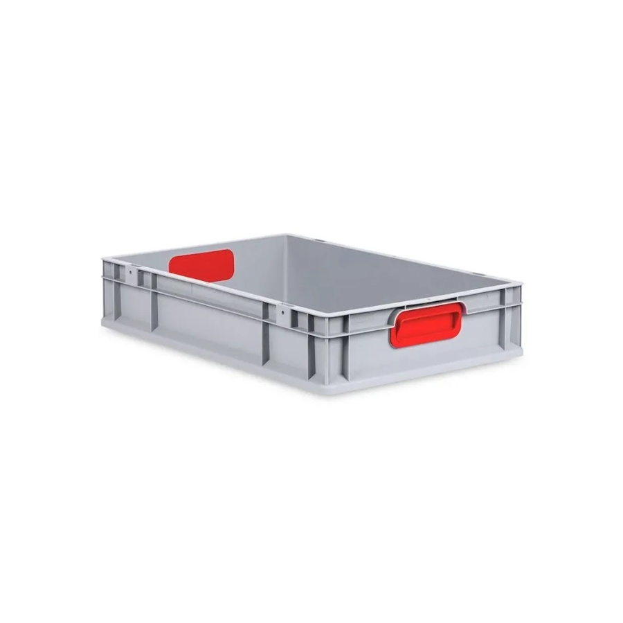 PROREGAL Eurobox Nextgen Color Transportbox mit Griffen und glattem Boden, Rot, H x B x T: 12 x 40 x 60 cm, 23 Liter - Bild 2