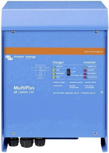 Victron Energy MultiPlus C 24/5000/120-100 Netzwechselrichter mit integriertem Laderegler, 5000W, 24 V/DC - 230 V/AC, Blau - Bild 1