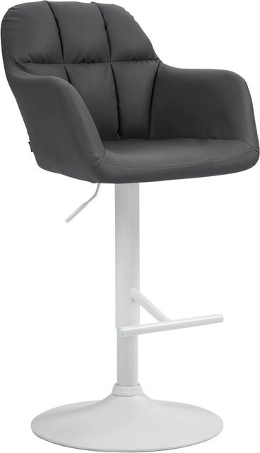 DELUKE Barhocker TUBEL in Schwarz aus Kunstleder, höhenverstellbarer Barstuhl mit Lehne und 360 Grad Drehbarkeit, B/T/H: 57 x 59 x 97 cm - Bild 1