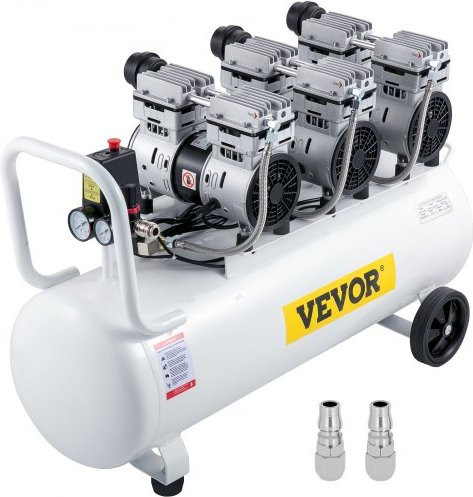 VEVOR Ölfreier Flüster Kompressor 80L Ultra Leise in Weiß - Bild 1