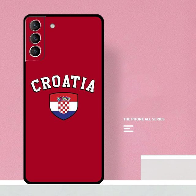 Handyhülle mit Kroatien Flagge für Samsung Galaxy S25 S26 Ultra S24 S23 S22 S21 S20 S10 Plus S25 FE in Rot - Bild 1