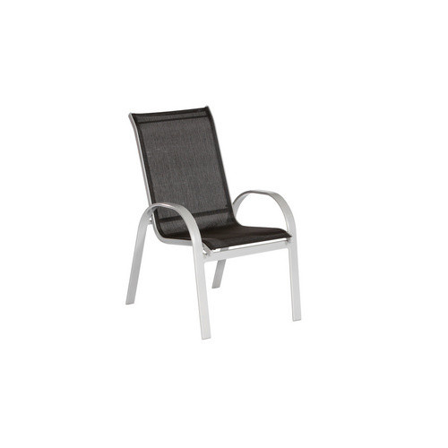 Merxx Gartenmöbelset Amalfi aus Aluminium und Glas in Schwarz und Silber mit 7 Teilen für 6 Sitzplätze - Bild 2
