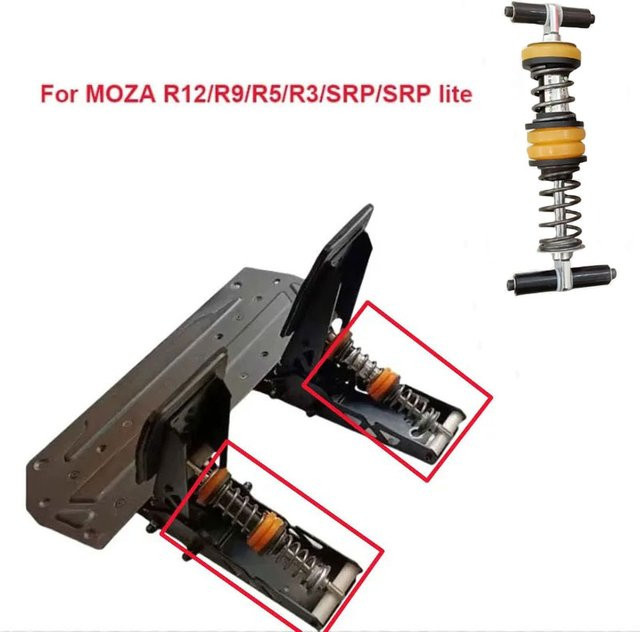 MOZA Racing Mod Kit für Pedale mit hydraulischem Federdämpfer für Kupplung, Gas und Bremse in Schwarz, kompatibel mit MOZA R12, R9, R5 und R3 - Bild 1