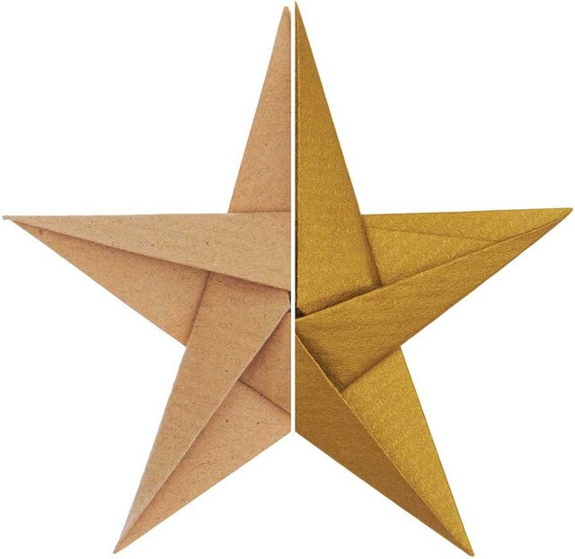 Rico Design Paper Poetry Bascetta Origamipapier Gold, B/T: 15 x 15 cm - Bild 1