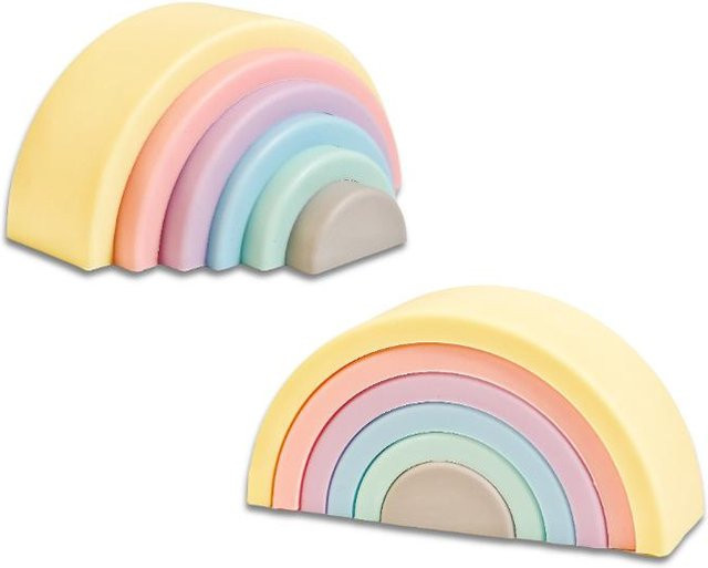 Yiran toy Stapelspielzeug Regenbogenfarben 1-teiliges Set 0-3 Jahre - Bild 1
