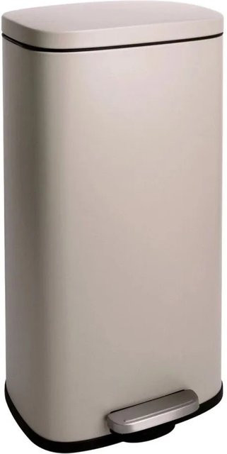 Svita TQ30 Treteimer Mülleimer mit Softclose Deckel und herausnehmbarem Inneneimer, Farbe: Taupe, B/T/H: 24,5 x 30,0 x 63,0 cm - Bild 1