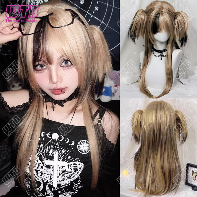 WTB Synthetische Perücke mit langem Pferdeschwanz und Pony, blond, Damen - Bild 1