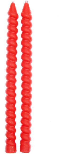 Rico Design Spiralkerzen in Rot, Durchmesser: 1,4 cm, Höhe: 18 cm - Bild 1