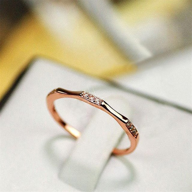 YIRAN Jewelry Ringe, Kupfer, Roségold, Zirkonia, Damen - Bild 1