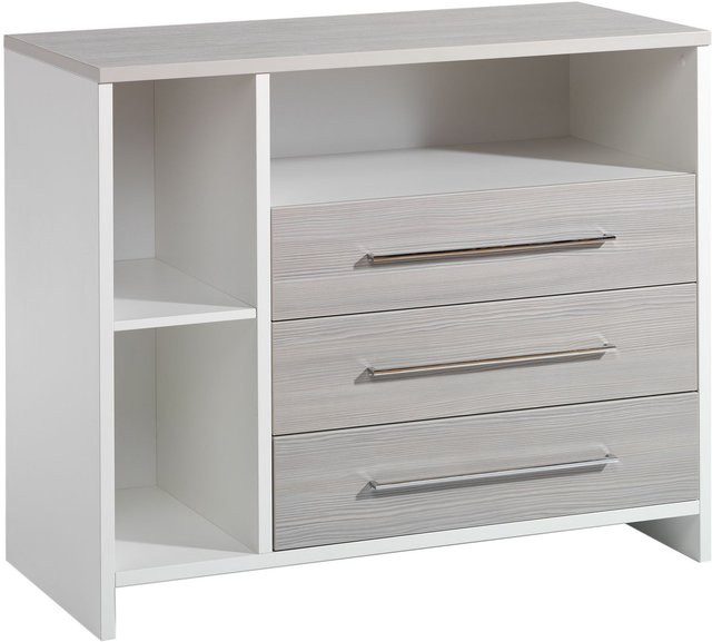 Schardt Eco Wickelkommode in Silber für das Babyzimmer mit abnehmbarer Auflage - Bild 1