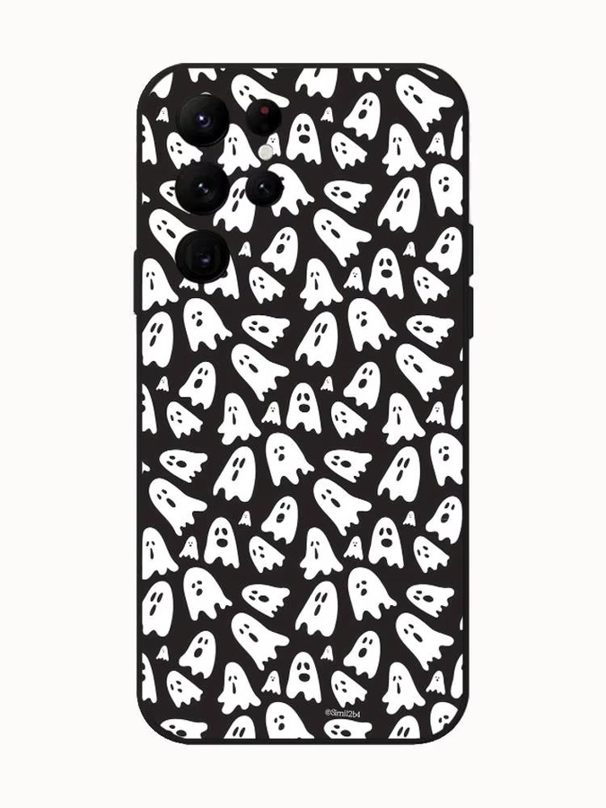 Samsung Handyhülle mit klassischem Halloween-Geist-Design für S20 S21 S22 S23 S24 FE Plus Ultra aus weichem TPU - Bild 5