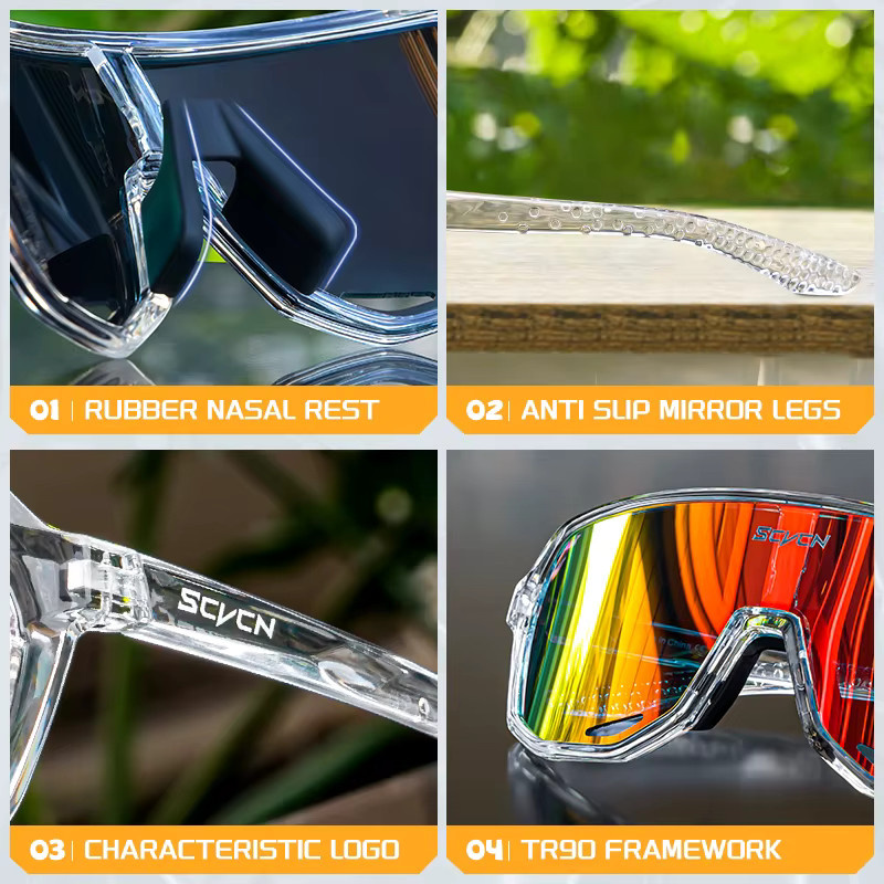 SCVCN Sportsonnenbrille, Vollrand, Unisex - Bild 3