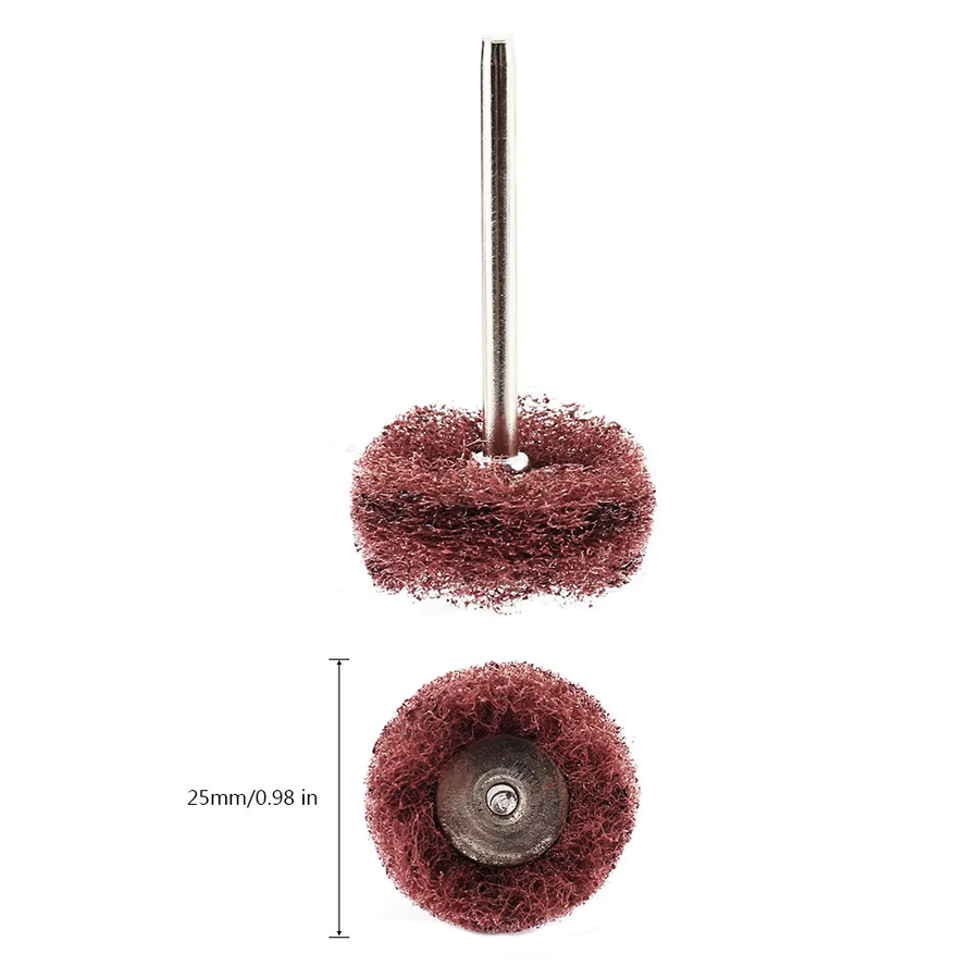 40 Stück Mini-Bohrer-Schleifbürsten von Toorise, Nylon-Polierscheiben mit 25 mm Schaft als Schleifkopf für Dremel-Rotationswerkzeuge - Bild 1