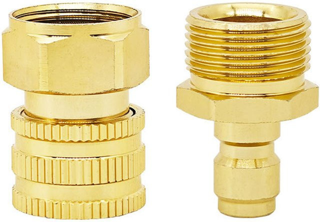 DAZZLEEX Hochdruckreiniger Verbindungsstück Auslaufadapter 22 x 1,5 in Gold - Bild 1