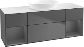 V&B Waschtischunterschrank Finion in Anthrazit lackiert, Breite: 160 cm, Tiefe: 50,1 cm, Höhe: 50,1 cm - Bild 1
