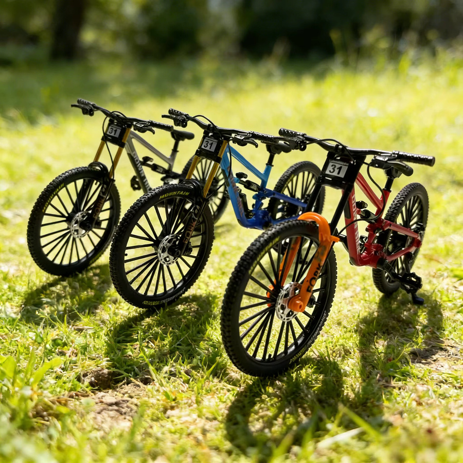 HRZPACT V10 Simulationsmodell Mountainbike, Softtail Downhill Fahrrad, Metall, Rot - Bild 2