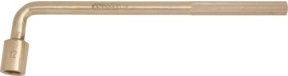 KS Tools BRONZEplus 6-kant-Steckschlüssel gewinkelt in Gold aus Aluminium-Bronze mit 58 mm - Bild 1