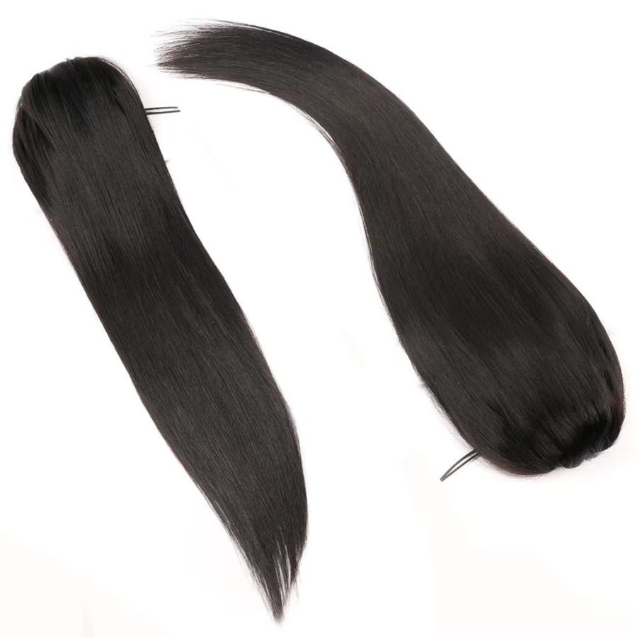 ZILING Echthaar-Pferdeschwanzverlängerung, schwarz, 150 g - Bild 3