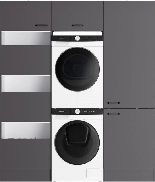 OPTIFIT Waschsäulen-Set Kiel420 in Anthrazit Matt, B/H/T: 183,2 x 210 x 57,1 cm - Bild 1
